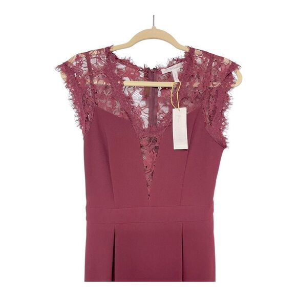 BCBGeneration Lace Insert Skater Dress Size 6 - Picture 3 of 13